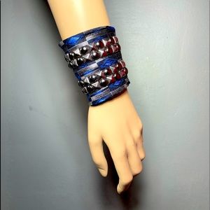 One of a kind, handmade, Upcycle’d men’s tie sexy wrist cuff